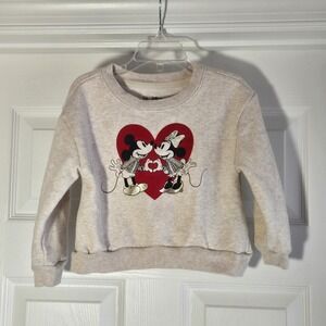 Baby Gap Disney Mickey And Minnie Heart Sweatshirt Size 3t Long Sleeve Pull Over